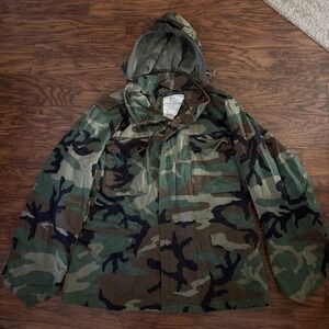 Alpha Industries  US Army Military Parka Cold Weather Camouflage Hooded Jacket M